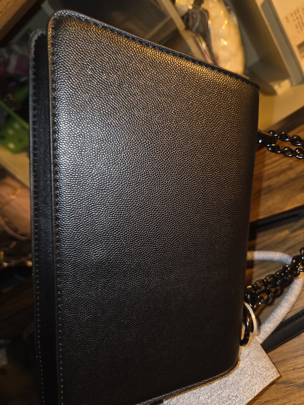 Steve Madden Black Chain-Handle Crossbody Bag - Picture 2 of 2